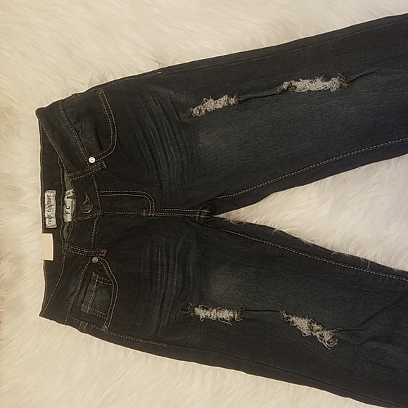 FREE CULTURE SKINNY BLUE JEANS - Picture 3 of 5